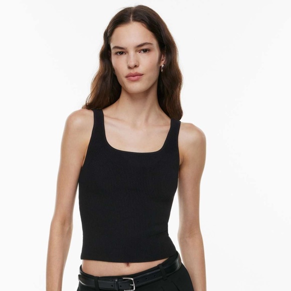 Aritzia Scuplt Knit Tank - black, sz xs - Picture 1 of 6